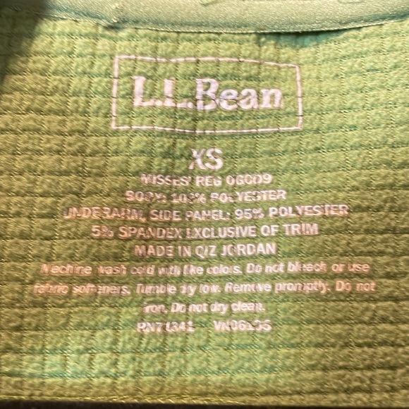 L.L. Bean - Green Zip Up Fleece - Misses Reg XS - Picture 5 of 6